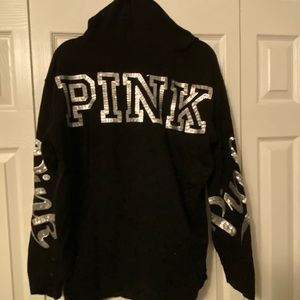 Pink hooded sweatshirt